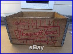 Vintage milk crate Honeywell Farms Jamaica NY