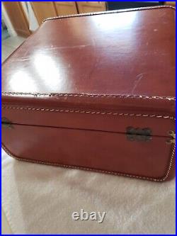 Vintage travel bar set, Maximillion of New York leather case, great condition