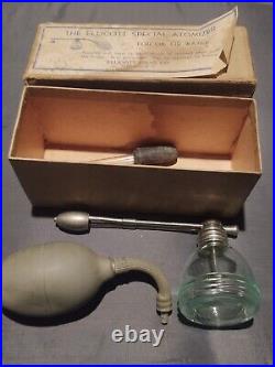 Vtg Antique Medical Atomizer Nasal Ellicott Drug Buffalo Ny Us Des Patent 89,978