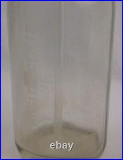 Vtg CARL H. SCHULTZ C-P M-S New York Clear Seltzer Water Glass Bottle 26 oz