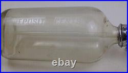 Vtg CARL H. SCHULTZ C-P M-S New York Clear Seltzer Water Glass Bottle 26 oz