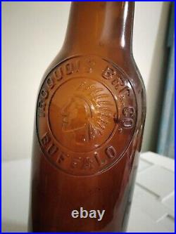 Vtg Iroquois Grc. Co. Beer Bottle Buffalo N. Y. Indian Head Embossed