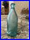 Vtg rare slug plt embossed aqua Blob Top bottle Kirsch & Herfel Brooklyn N. Y