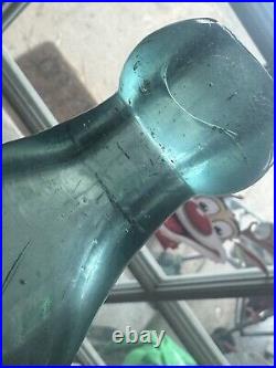 Vtg rare slug plt embossed aqua Blob Top bottle Kirsch & Herfel Brooklyn N. Y