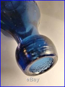 W. P. Knickerbocker Soda Water Bottle Cobalt Blue Iron Pontil 1848 NY