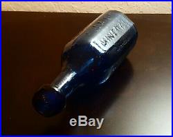 W. W. Lappeus Cobalt Premium Soda Or Mineral Water Iron Pontil Albany NY