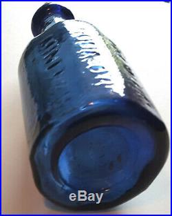 W. W. Lappeus Iron Pontil Albany NY antique bottle cobalt