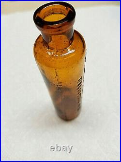 WARNER'S SAFE CURE FREE SAMPLE Amber Medicine Bottle ROCHESTER NY