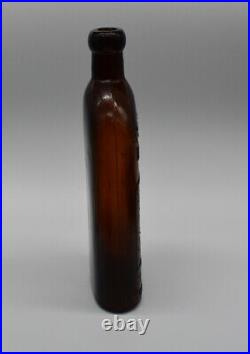 Warner's Safe Diabetic Cure Rochester NY 9-1/2 Amber Medicine Bottle