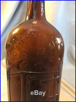 Warner's Safe Rheumatic Cure, Rochester, NY, USA, with Double Collar, Amber