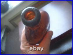 Warners Safe Cure Rochester Ny-u. S. A Large Amber Quack Cure Bottle