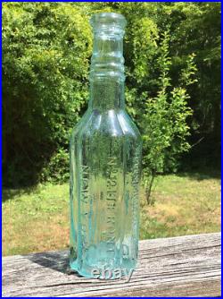 Wells, Miller & Provost New York Pepper Sauce Bottle Civil war era aqua