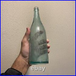 Welz & Zerweck Brewers, Antique Clear Glass Beer Bottle 24 Oz, Brooklyn New York