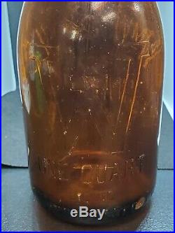 Wm Weckerle And Sons Inc Dairy Bottle Buffalo Ny Milk Bottle Brown Rare