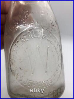 Wm. Weckerle & Sons Inc. Half Pint Milk Bottle 1001-5 Jefferson Ave Buffalo NY