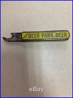 Yellow 1930s Deer Park Beer Port Jervis New York Slider Wrench Bottle Opener