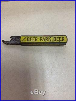 Yellow 1930s Deer Park Beer Port Jervis New York Slider Wrench Bottle Opener