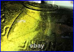 Yellowish Green Quart Congress & Empire Saratoga NY Mineral Spring Water Bottle